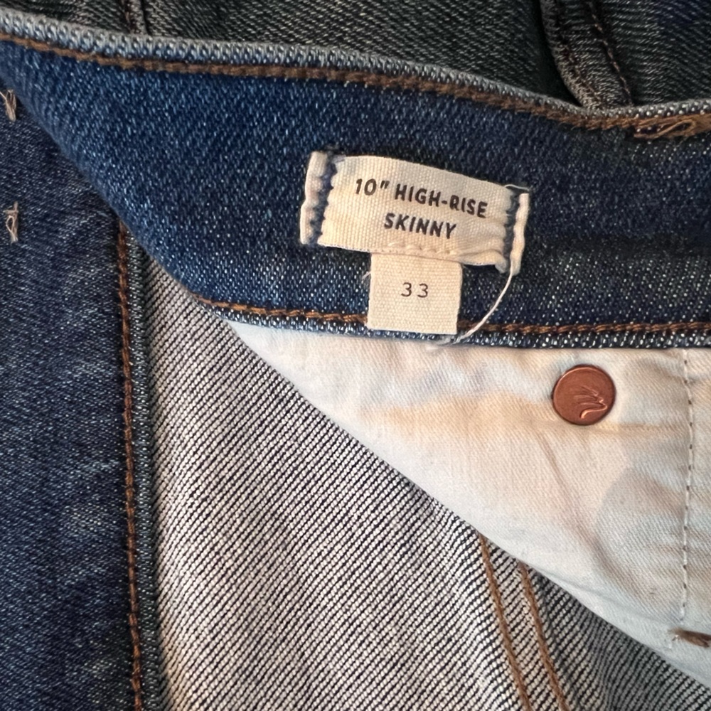 Madewell size 33 high rise skinny jeans - Picture 3 of 7